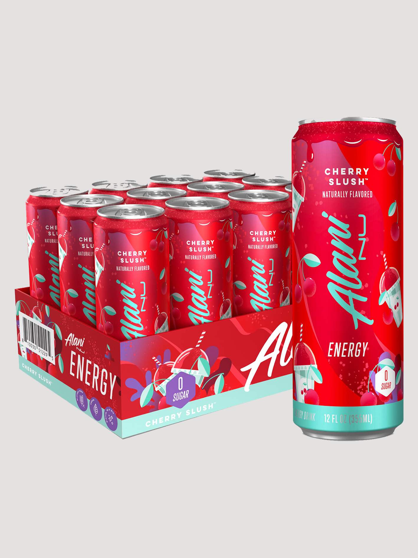 Alani Nu Energy 12 Pack-Drinks & RTDs-Alani Nu-Cherry Slush-Club Bunker