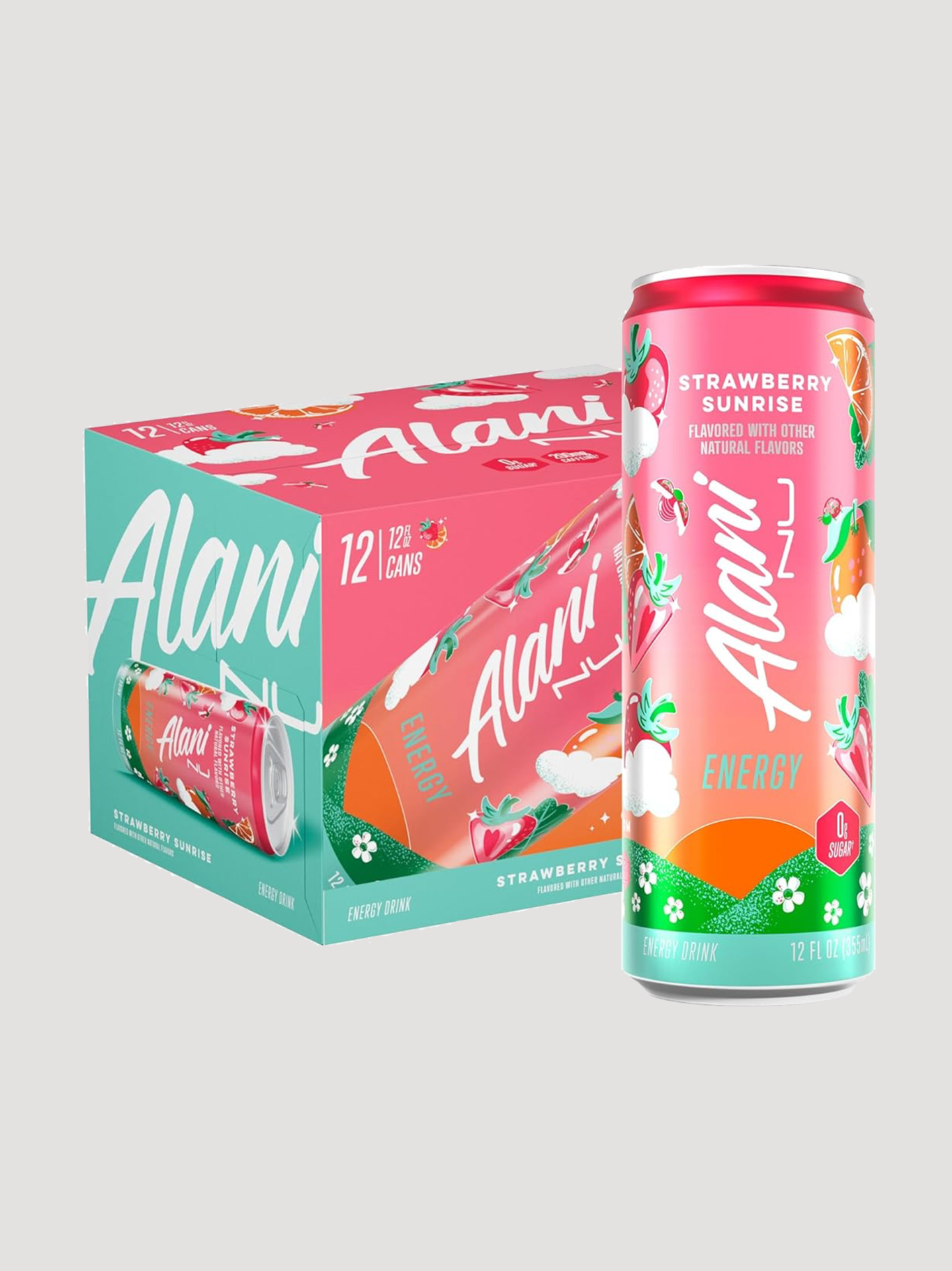 Alani Nu Energy Drink 12 Pack – 110mg Caffeine, Zero Sugar (355ml)