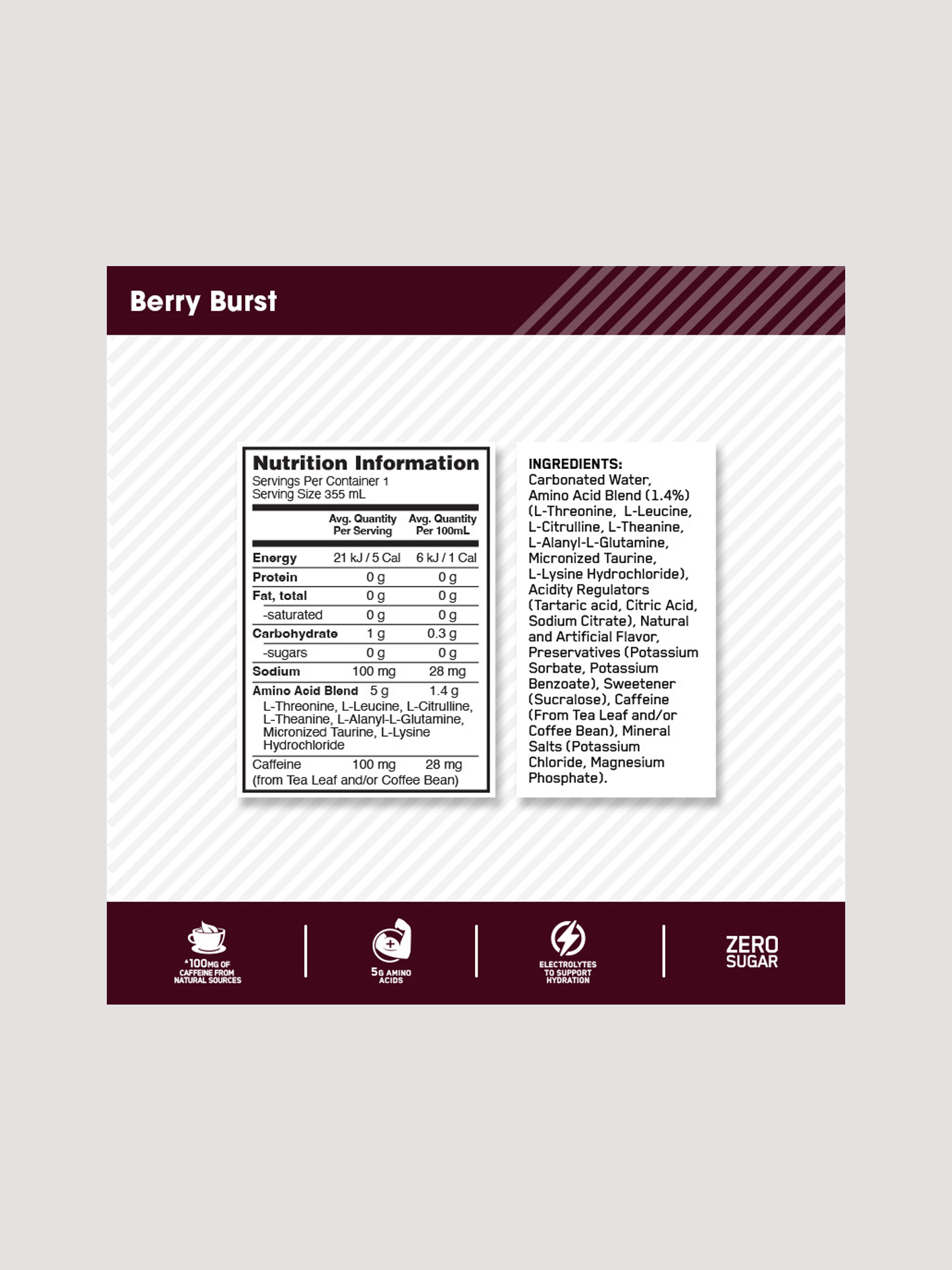 Amino Energy 12 Pack-Drinks & RTDs-Optimum Nutrition-Club Bunker