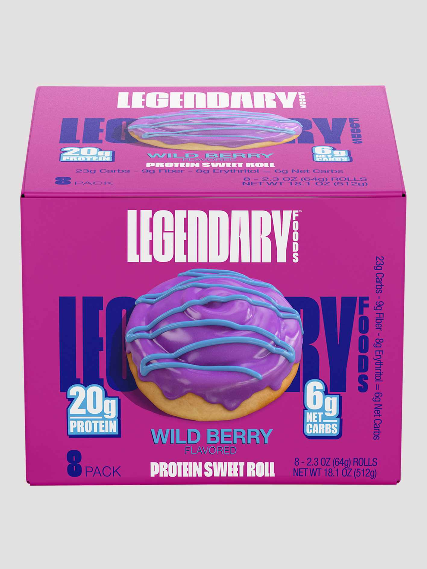 Protein Sweet Roll by Legendary Foods (67g) - 8 Pack