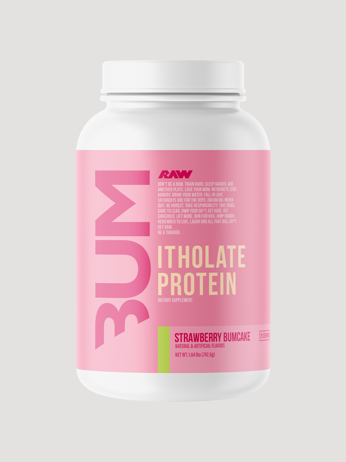RAW Bum Itholate Whey Protein Powder-Protein-CBum-Strawberry Bum Cake-Club Bunker