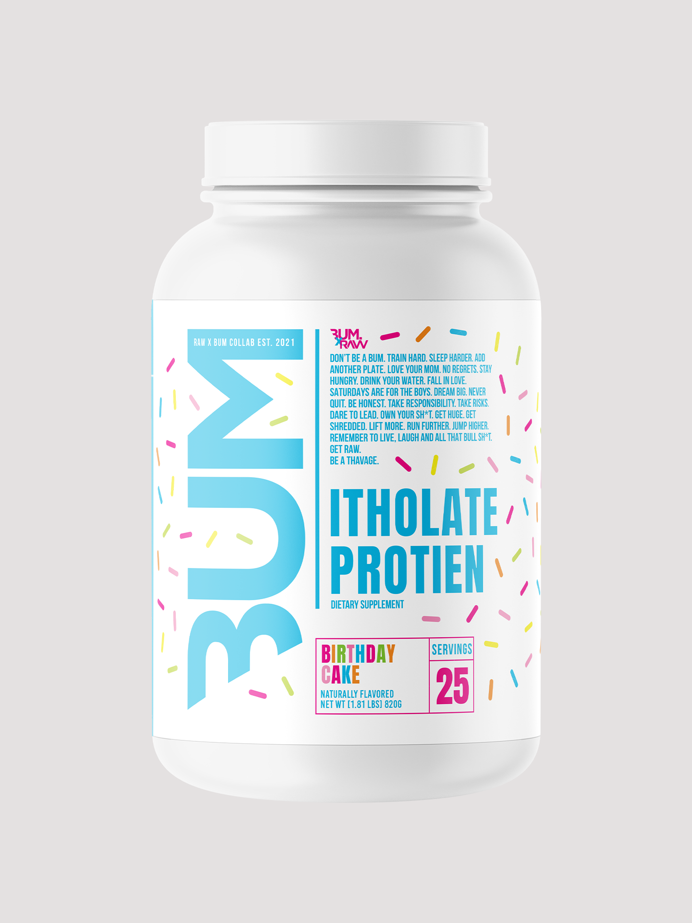 RAW Bum Itholate Whey Protein Powder-Protein-CBum-Birthday Cake-Club Bunker