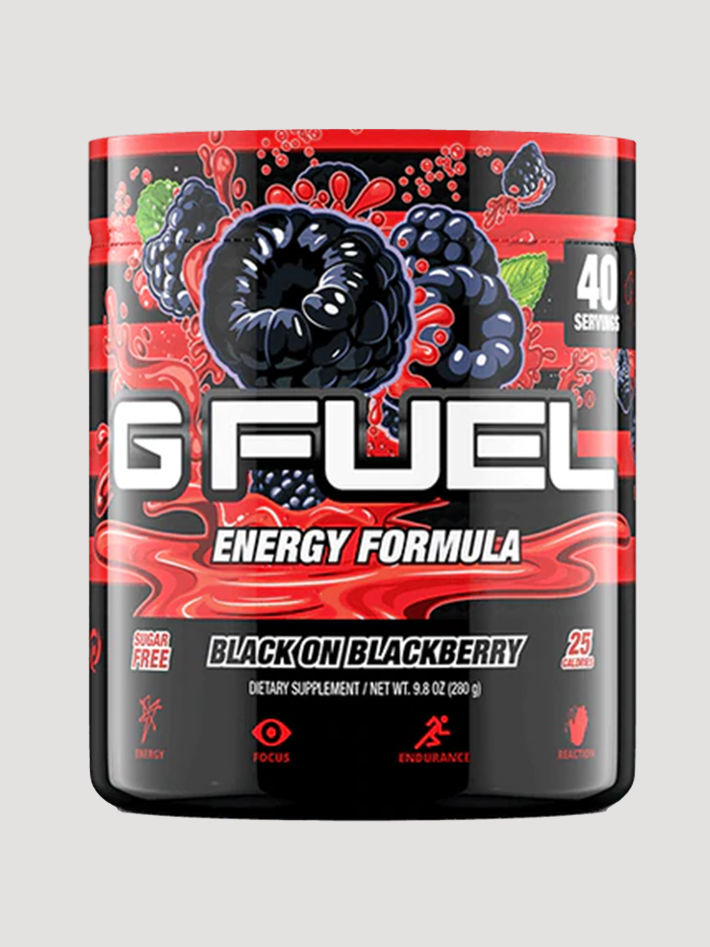 GFuel Energy Formula Powder Tub-Preworkout-G Fuel-Black on Blackberry-Club Bunker
