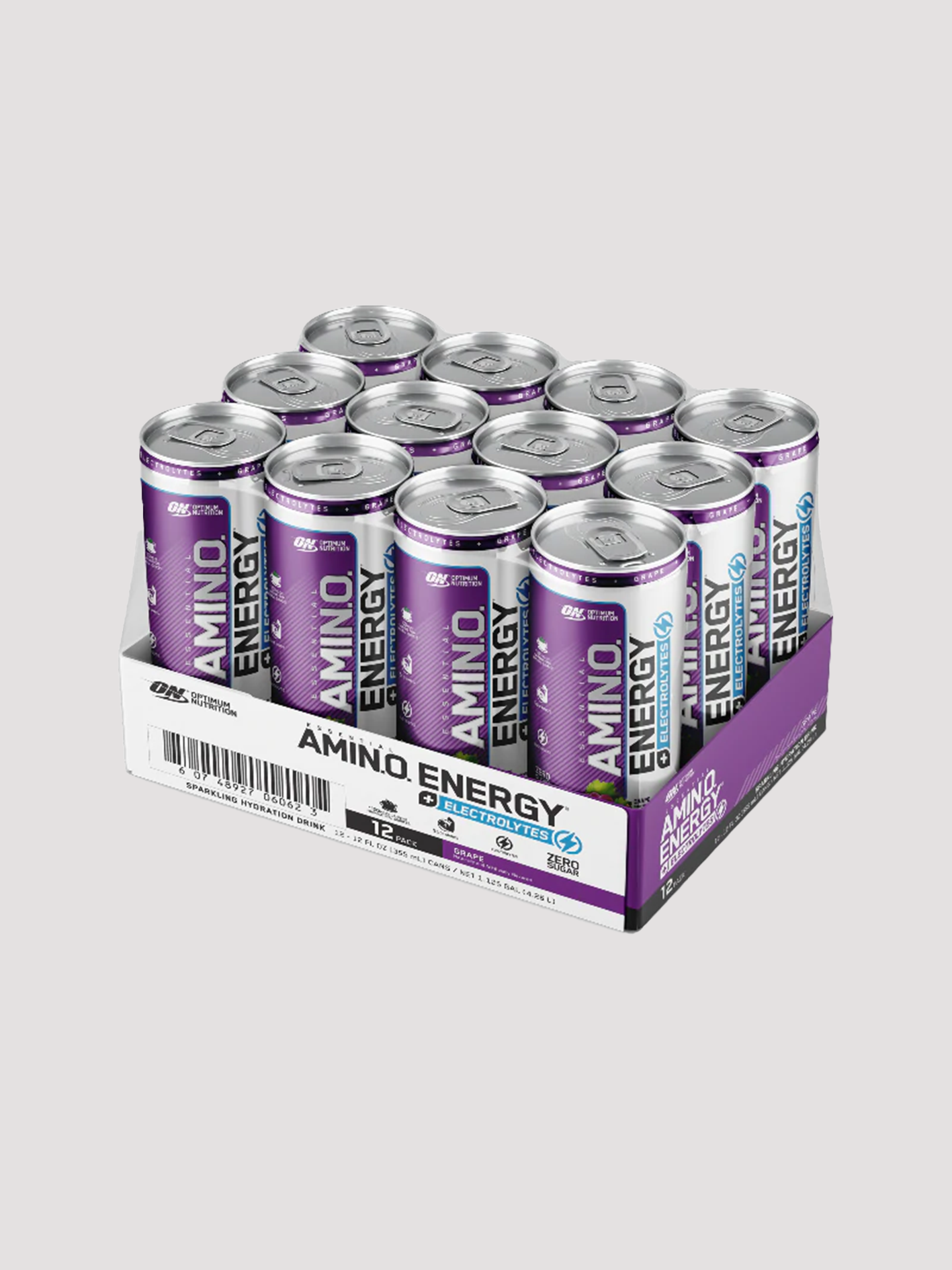 Amino Energy 12 Pack-Drinks & RTDs-Optimum Nutrition-Grape-Club Bunker