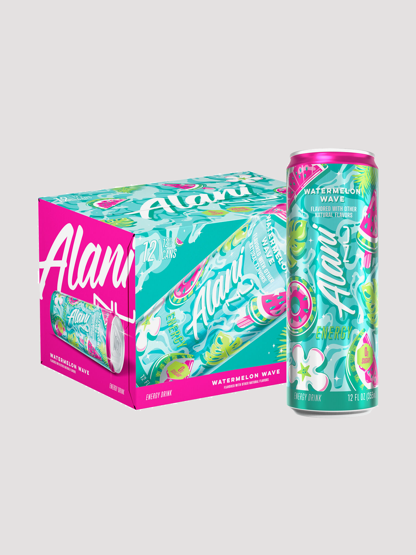 Alani Nu Energy Drink 12 Pack – 110mg Caffeine, Zero Sugar (355ml)