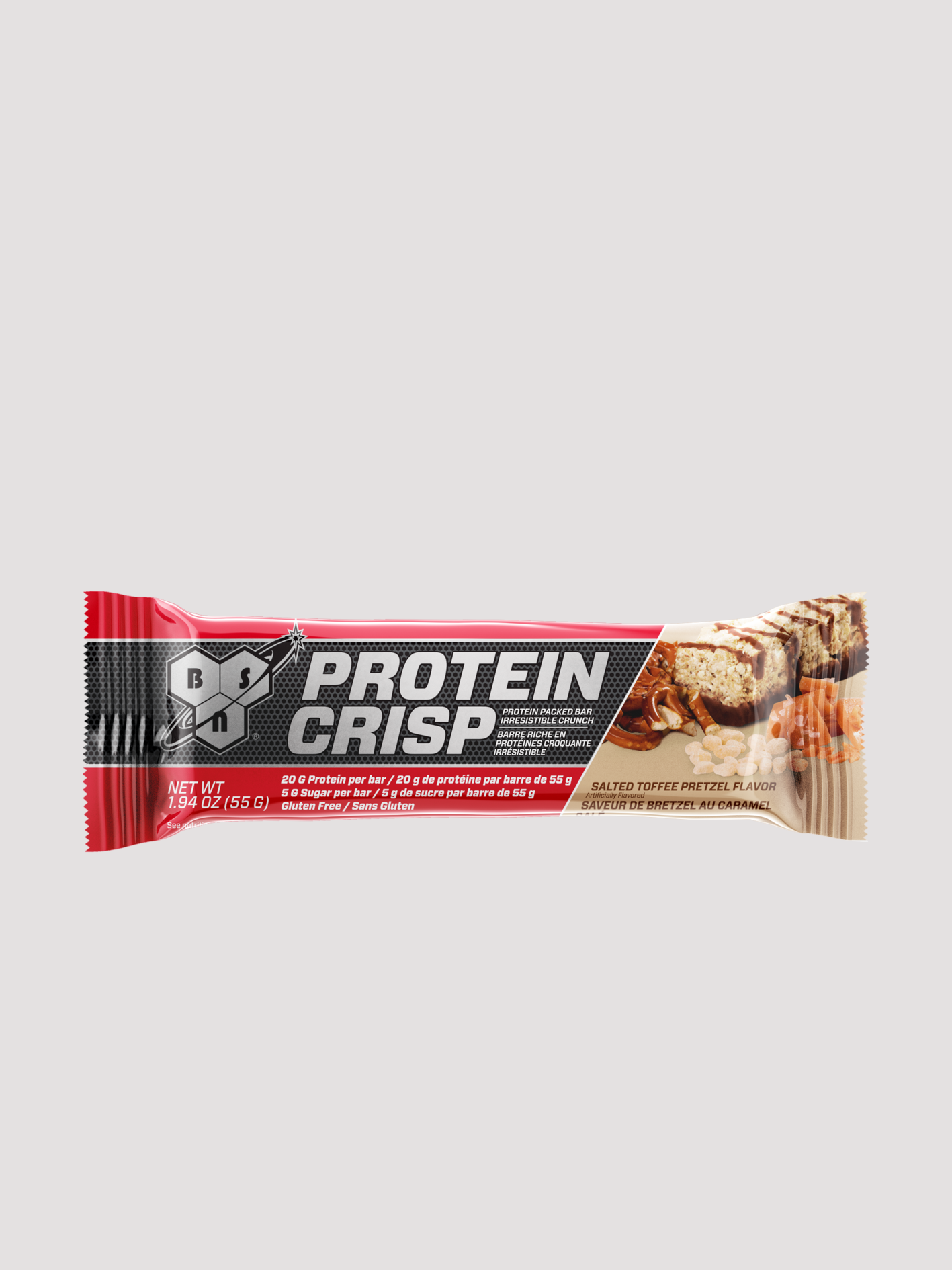 BSN Protein Crisp Bar-Snacks / Bars-BSN-Salted Toffee Pretzel-Club Bunker