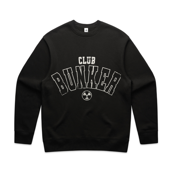Bunker Varsity Sweater Mens-Merch-Club Bunker-Black-S-Club Bunker