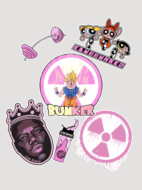 Club Bunker Sticker Pack-free_gift-INSTORE (Club Bunker)-Club Bunker