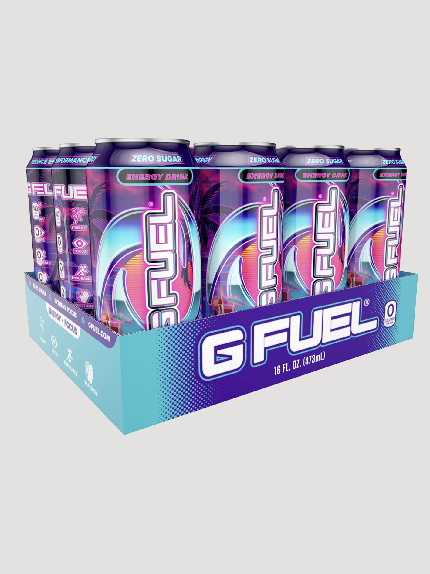 GFuel Energy Cans 12 Pack-Drinks &amp; RTDs-G Fuel-Miami Nights-Club Bunker