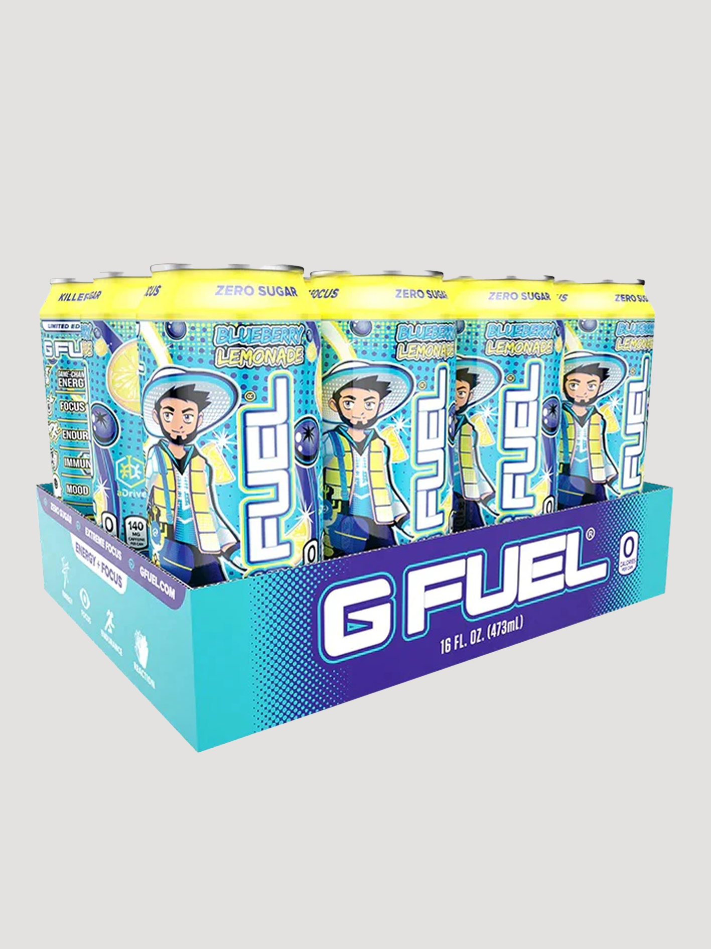 GFuel Energy Cans 12 Pack-Drinks &amp; RTDs-G Fuel-Shiny Splash-Club Bunker