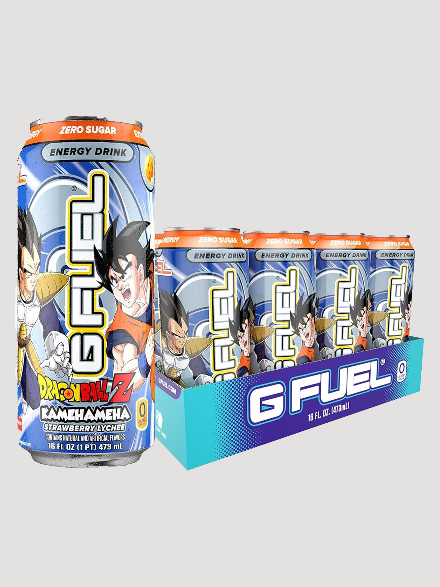 GFuel Energy Cans 12 Pack-Drinks &amp; RTDs-G Fuel-Dragonball Z - Kamehameha-Club Bunker