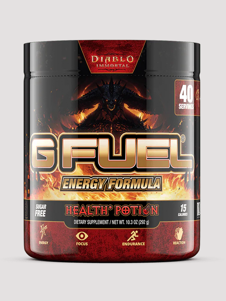 GFuel Energy Formula Powder Tub-Preworkout-G Fuel-Diablo Health Potion-Club Bunker