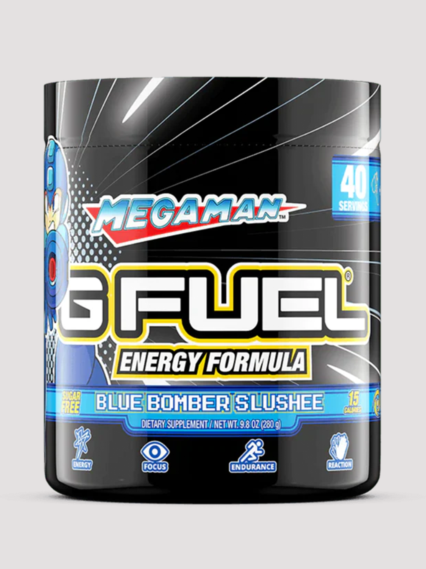 GFuel Energy Formula Powder Tub-Preworkout-G Fuel-Megaman Blue Bomber Slushie-Club Bunker