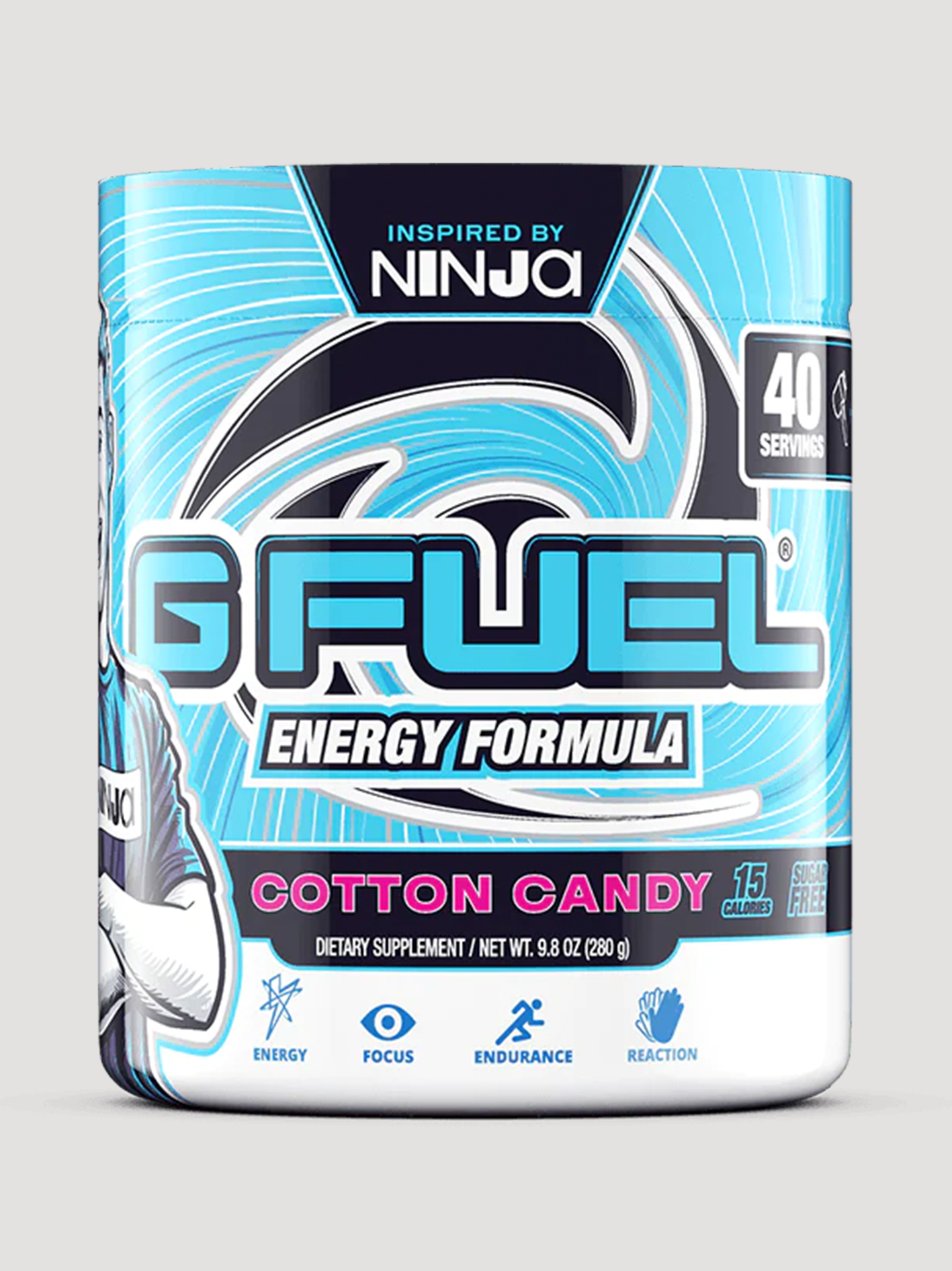 GFuel Energy Formula Powder Tub-Preworkout-G Fuel-Ninja Cotton Candy-Club Bunker
