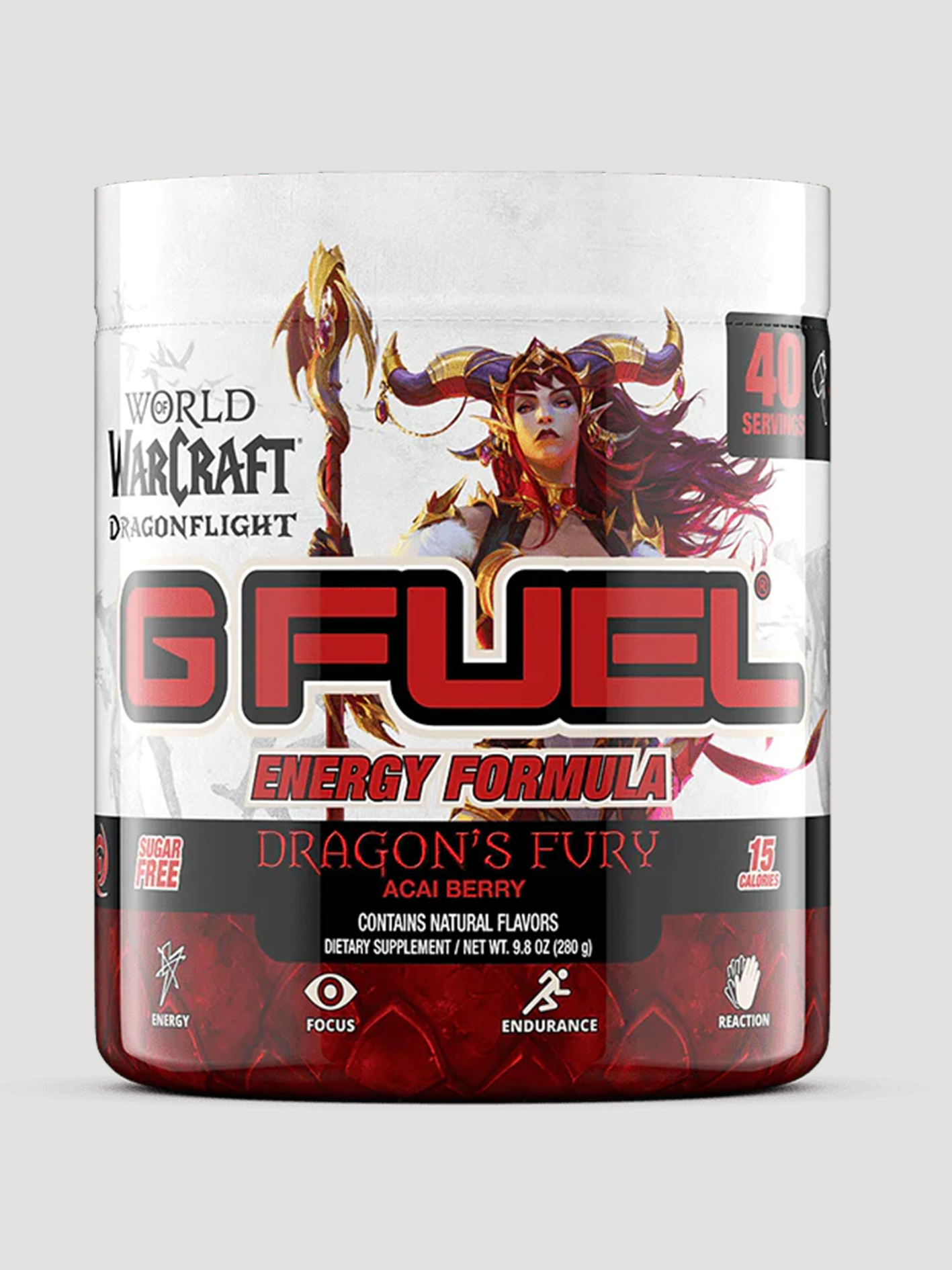 GFuel Energy Formula Powder Tub-Preworkout-G Fuel-World of Warcraft Dragon's Fury-Club Bunker