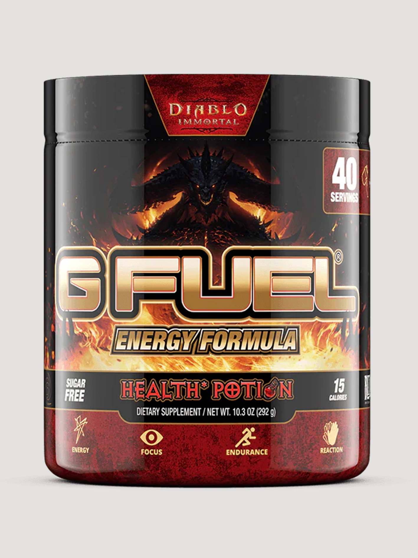 GFuel Energy Formula Powder Tub-Preworkout-G Fuel-Diablo Health Potion-Club Bunker