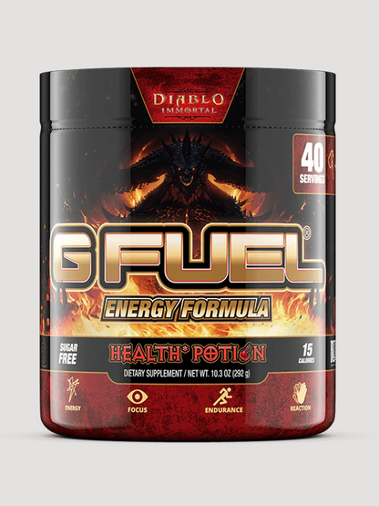 GFuel Energy Formula Powder Tub-Preworkout-G Fuel-Diablo Health Potion-Club Bunker