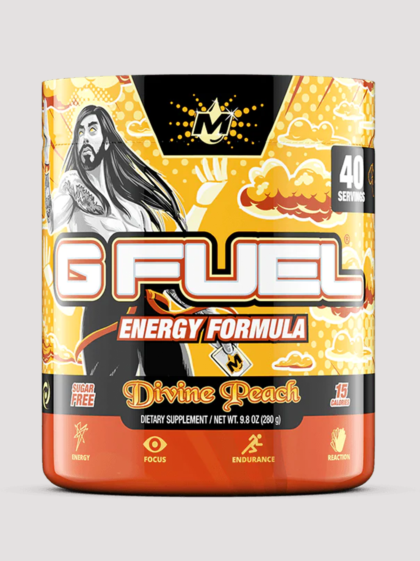 GFuel Energy Formula Powder Tub-Preworkout-G Fuel-Moist Critical Divine Peach-Club Bunker