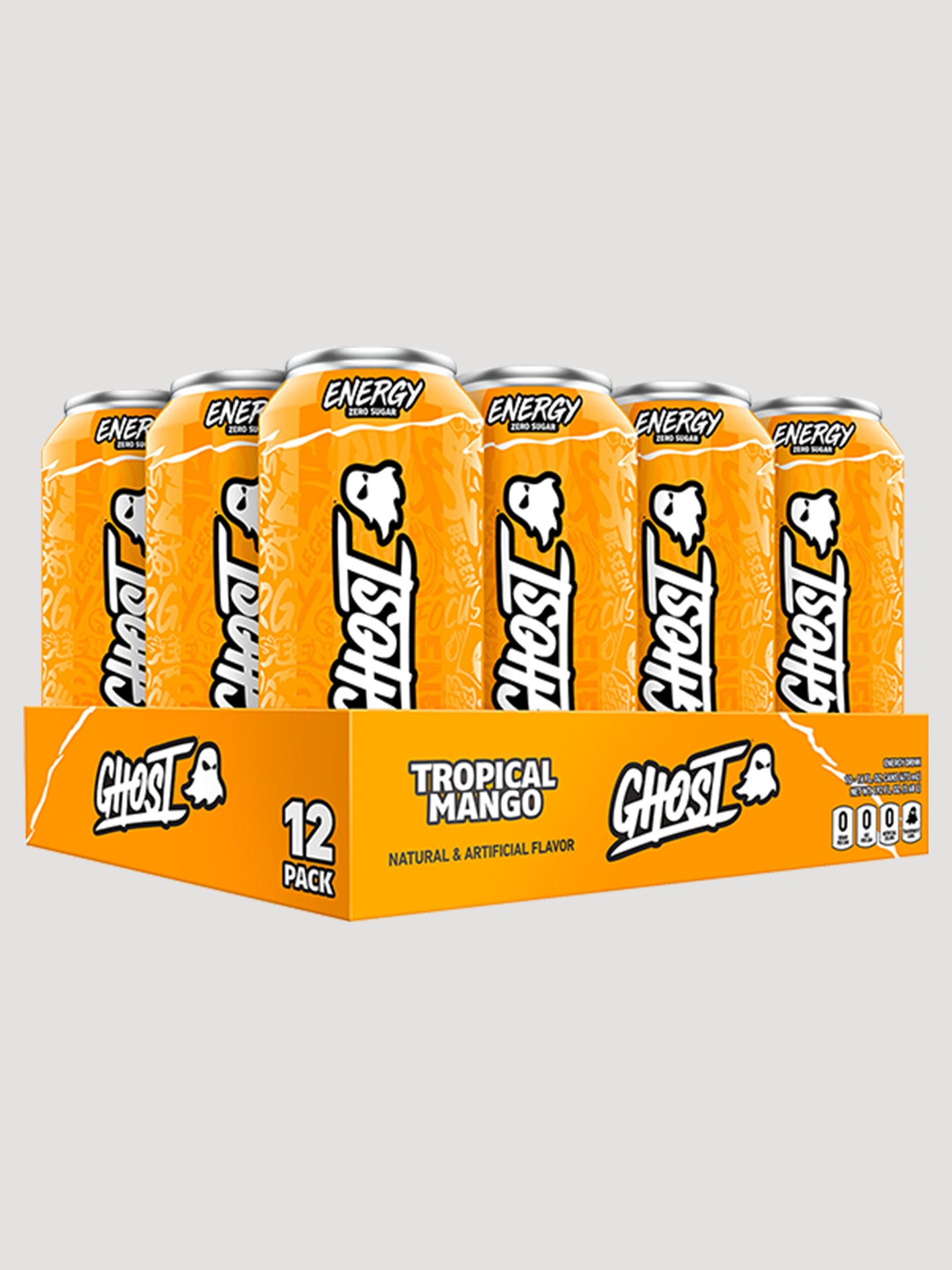 Ghost Energy RTD 12 Pack-Drinks &amp; RTDs-Ghost-Tropical Mango-Club Bunker