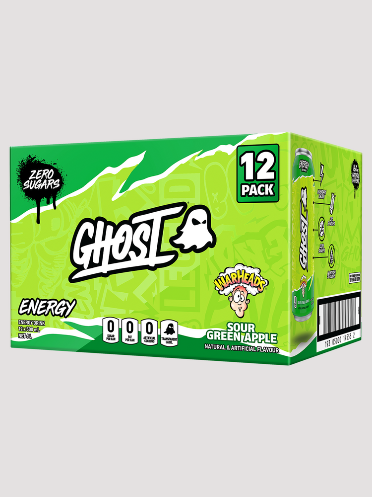 Ghost Energy RTD 12 Pack-Drinks & RTDs-Ghost-Warheads Sour Green Apple-Club Bunker