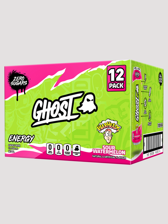 Ghost Energy RTD 12 Pack-Drinks & RTDs-Ghost-Warheads Sour Watermelon-Club Bunker