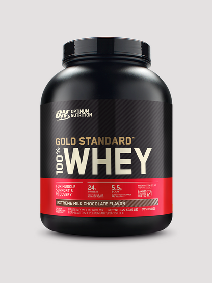 Gold Standard 100% Whey 5lb by Optimum Nutrition-Protein-Optimum Nutrition-Extreme Milk Chocolate-Club Bunker