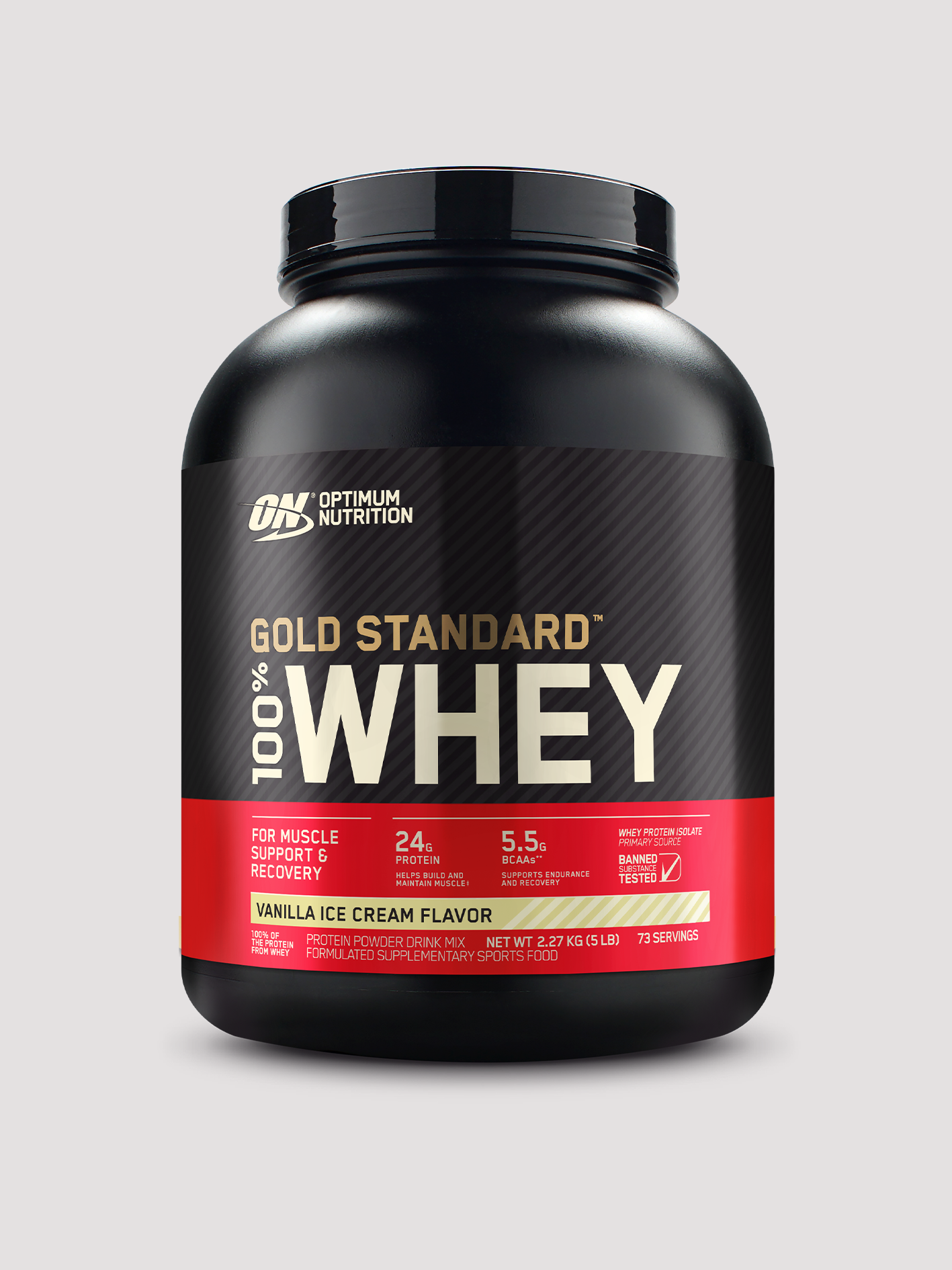 Gold Standard 100% Whey 5lb by Optimum Nutrition-Protein-Optimum Nutrition-Vanilla Ice Cream-Club Bunker