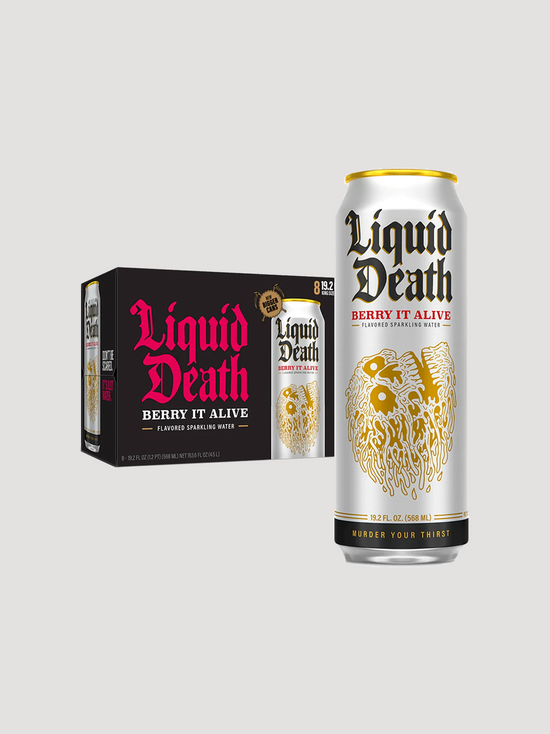 Liquid Death Sparkling Water 12 Pack-Drinks & RTDs-Liquid Death-Berry It Alive-Club Bunker