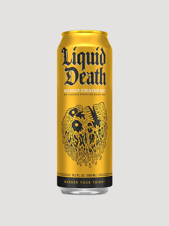 Liquid Death Sparkling Water 500ml-Drinks & RTDs-Liquid Death-Mango Chainsaw-Club Bunker
