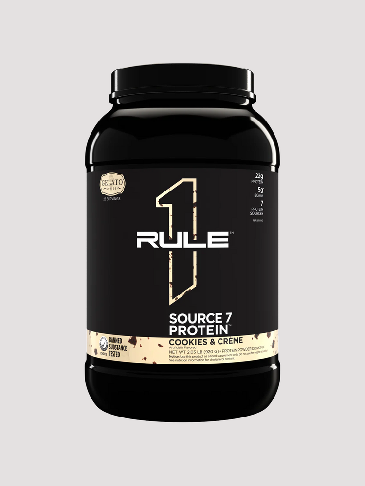 R1 Source7 Protein Powder by Rule1-Protein-Rule1-Cookies and Cream Gelato-Club Bunker