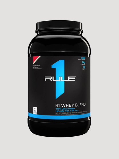 R1 Whey Blend Protein Powder 2lb by Rule1-Protein-Rule1-Strawberries &amp; Creme-Club Bunker