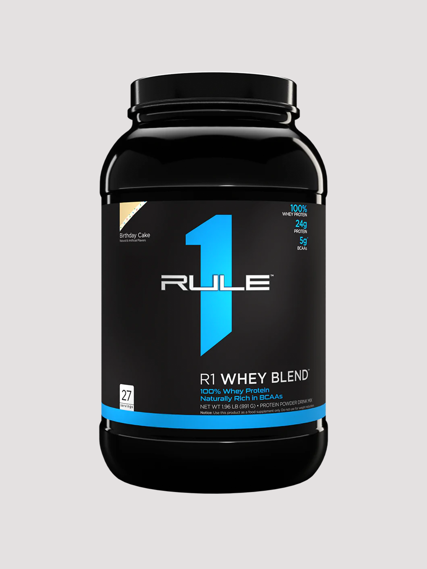 R1 Whey Blend Protein Powder 2lb by Rule1-Protein-Rule1-Birthday Cake-Club Bunker