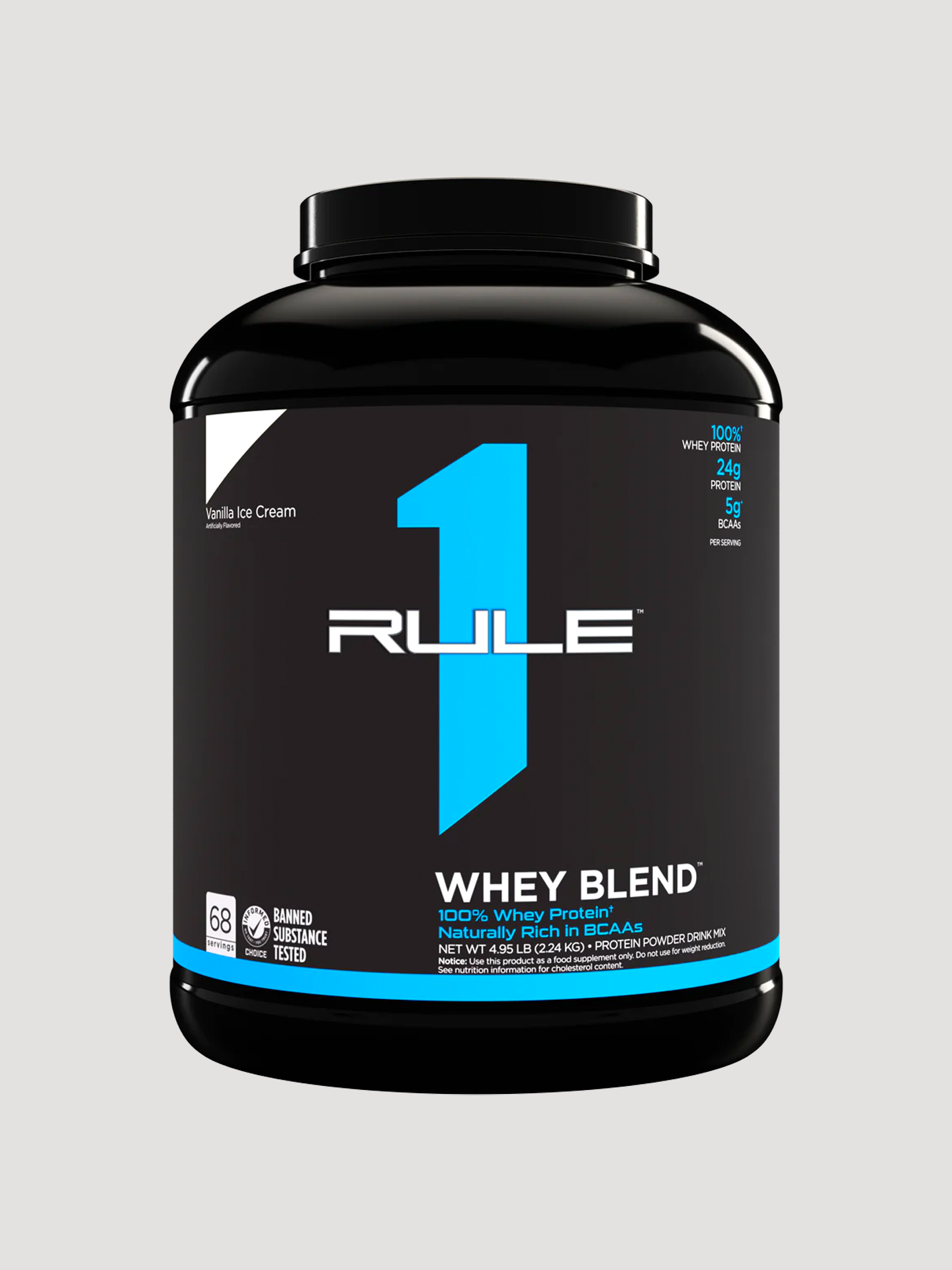 R1 Whey Blend Protein Powder 5lb by Rule1-Protein-Rule1-Vanilla Ice Cream-Club Bunker