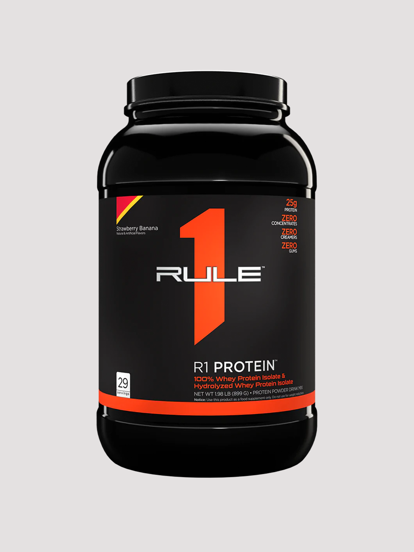 R1 Whey Protein Isolate By Rule 1-Protein-Rule1-Strawberry Banana-Club Bunker