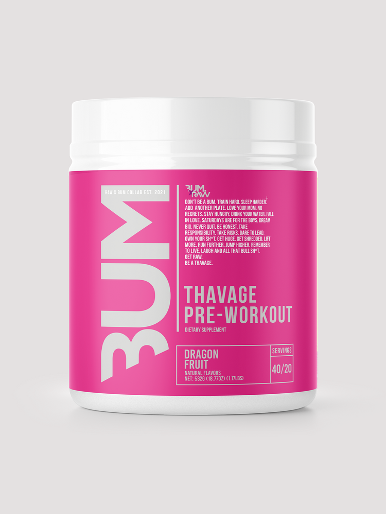 RAW Thavage CBum Pre Workout-Preworkout-CBum-Dragon Fruit-Club Bunker