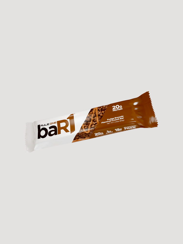 Rule1 Bar1 Crunch Protein Bar-Snacks / Bars-Rule1-Fudge Brownie-Club Bunker