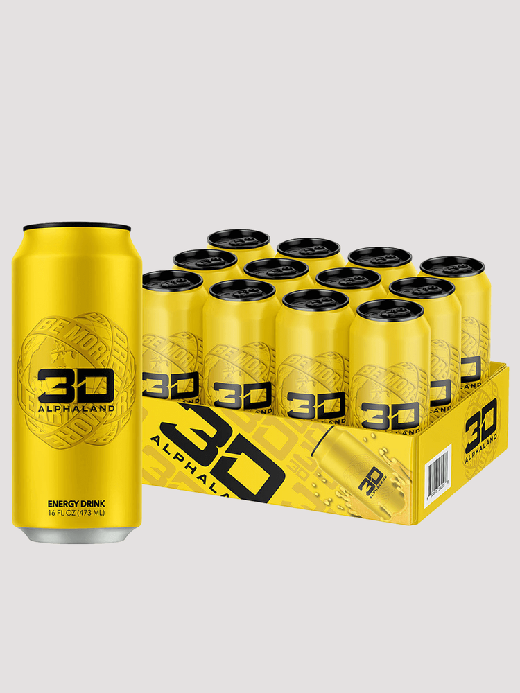 3D Energy 12 Pack-Drinks & RTDs-3D Energy-Alphaland (Yellow)-Club Bunker