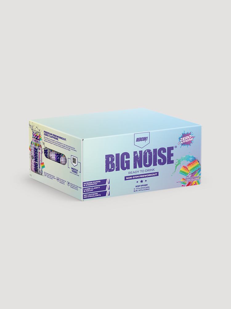 Big Noise RTD 12 Pack - Non-Stim Pre-Workout-Drinks & RTDs-Redcon1-Rainbow Candy-Club Bunker