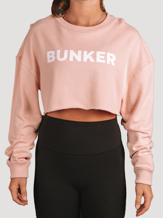Bunker Crop Sweater-Merch-Club Bunker-Pink-XS-Club Bunker
