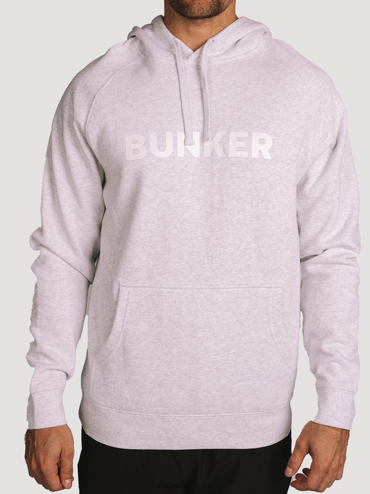 Bunker Hoodie Mens-Merch-Club Bunker-White Marle-XS-Club Bunker