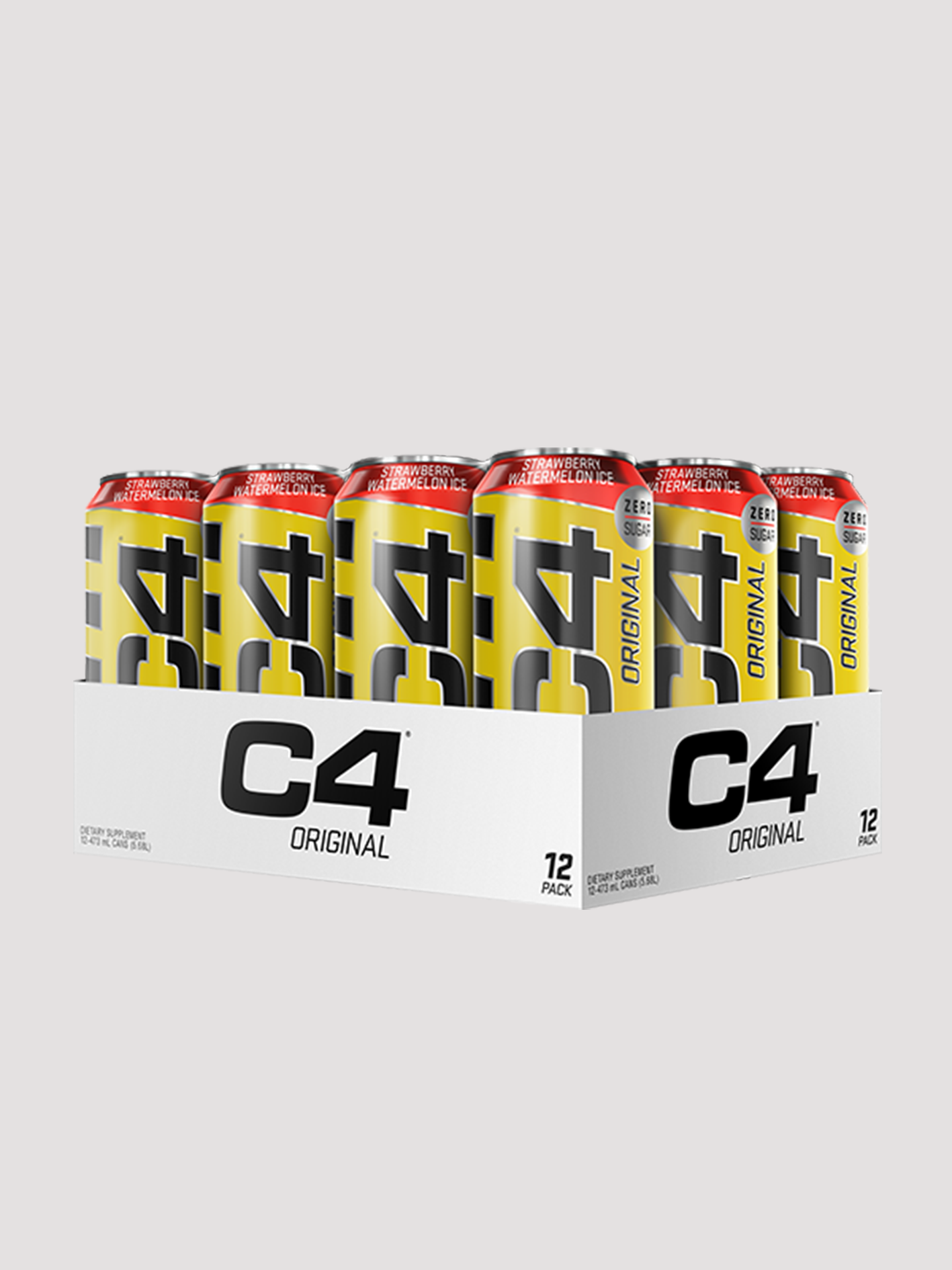 C4 Energy Carbonated 12 Pack-Drinks &amp; RTDs-Cellucor-Strawberry Watermelon-Club Bunker