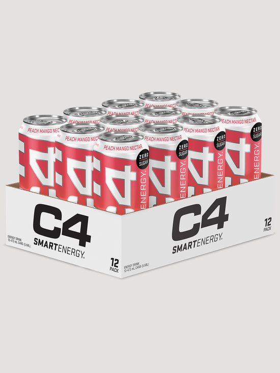 C4 Smart Energy 12 Pack-Drinks & RTDs-Cellucor-Peach Mango-Club Bunker