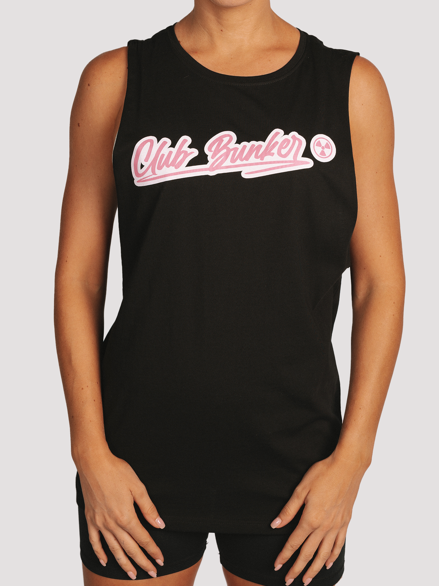 Club Bunker Outline Tank - Womens-Merch-Club Bunker-Black-S-Club Bunker