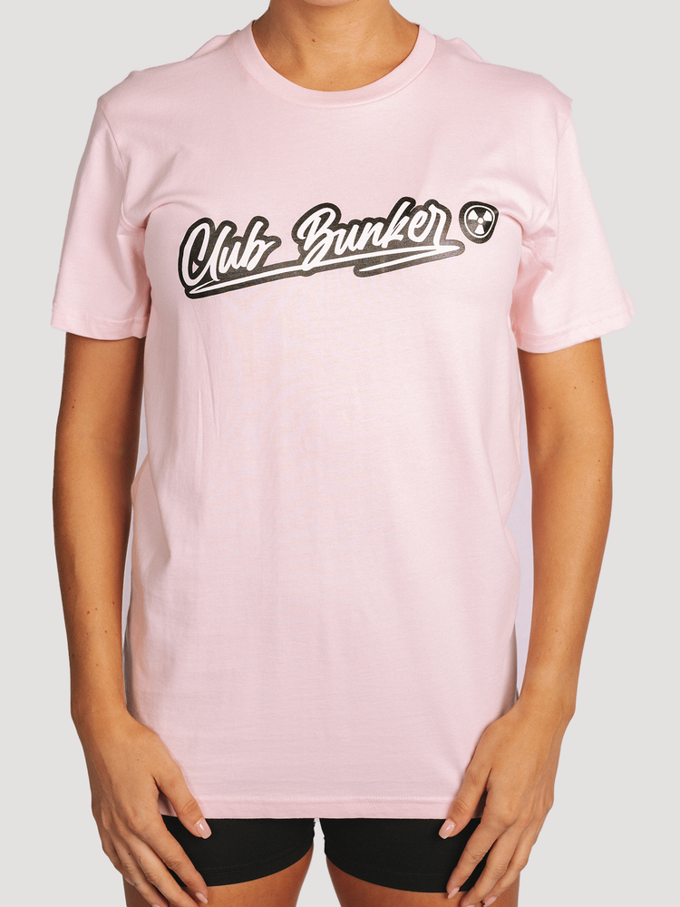 Club Bunker Outline Tee - Womens-Merch-Club Bunker-Pink-S-Club Bunker