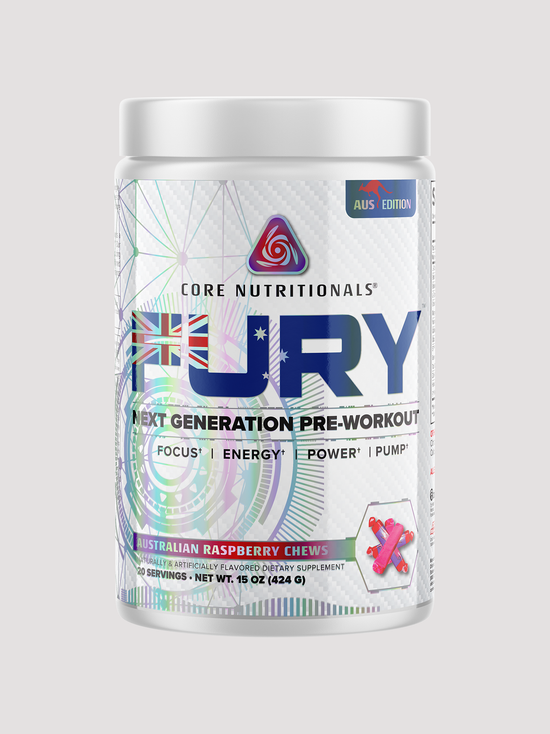 Core Fury Pre-Workout-Preworkout-Core Nutritionals-Australian Raspberry Chews-Club Bunker