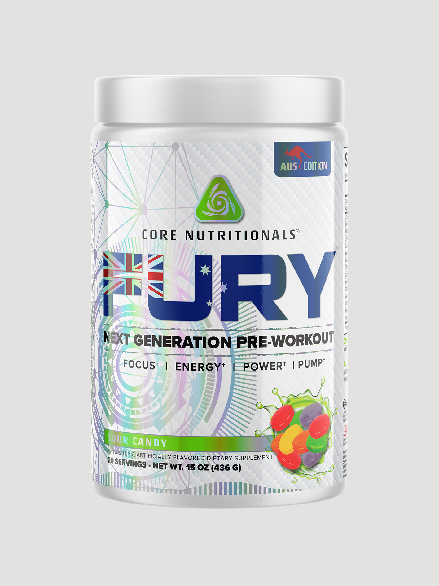 Core Fury Pre-Workout-Preworkout-Core Nutritionals-Sour Candy-Club Bunker