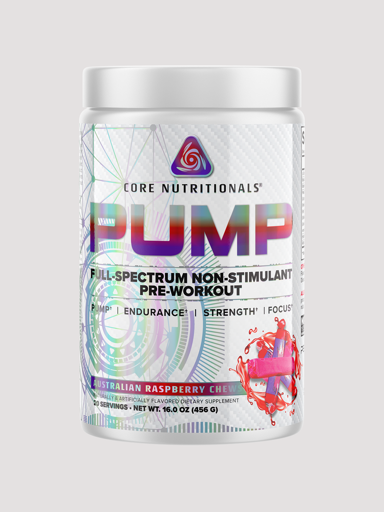 Core Pump Non-Stim Pre-Workout-Preworkout-Core Nutritionals-Australian Raspberry Chews-Club Bunker