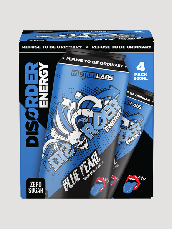 Disorder Energy RTD 4 Pack-Drinks & RTDs-Faction Labs-Blue Pearl (Candy Bomb)-Club Bunker