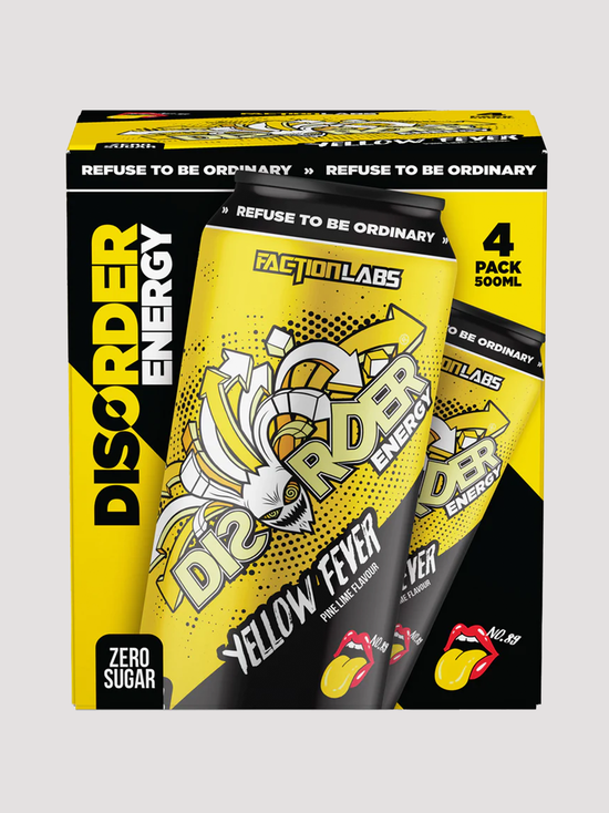 Disorder Energy RTD 4 Pack-Drinks & RTDs-Faction Labs-Yellow Fever (Pine Lime)-Club Bunker