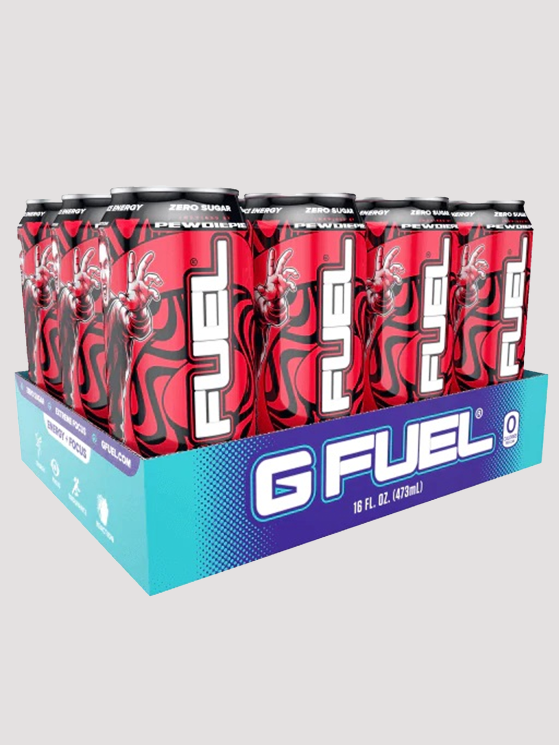 GFuel Energy Cans 12 Pack-Drinks &amp; RTDs-G Fuel-PewDiePie-Club Bunker